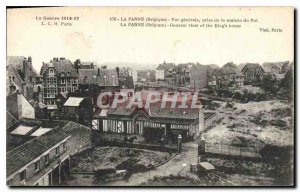 Old Postcard Army Panne Belgium general view taken of the king's house