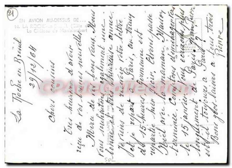 Modern Postcard La Roche Airplane To Top