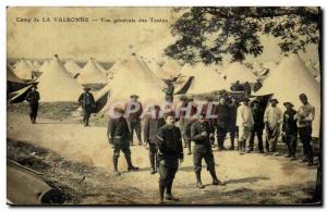 Old Postcard Army Camp Valbonne General view of tents