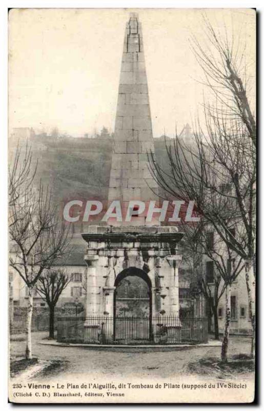 Old Postcard Vienna Plan of Tomb & # 39Aiguille said Pilate