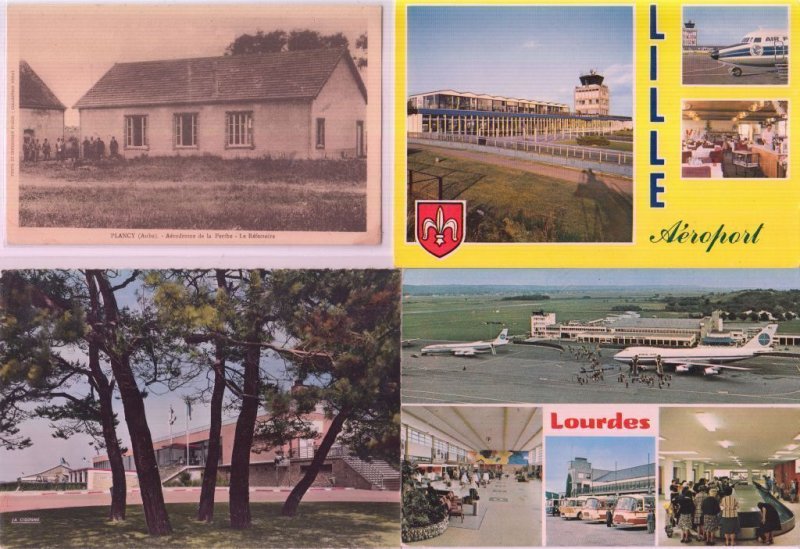 AIRPORTS France 84 Postcards pre-1980 (L3824)
