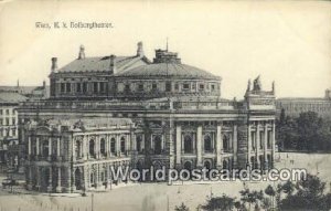 K K Hofburgtheater Wien, Vienna Austria Unused 