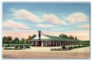 c1960's Lincoln Motel Street Exterior Building Springfield Illinois IL Postcard