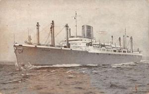 Panama Line Twin Screw Steamship Waterfront Antique Postcard K93645