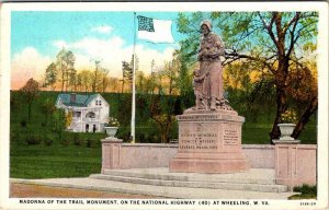 Postcard MONUMENT SCENE Wheeling West Virginia WV AM5950