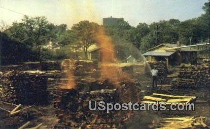 Making Charcoal, Jack Daniel Distillery - Lynchburg, Tennessee