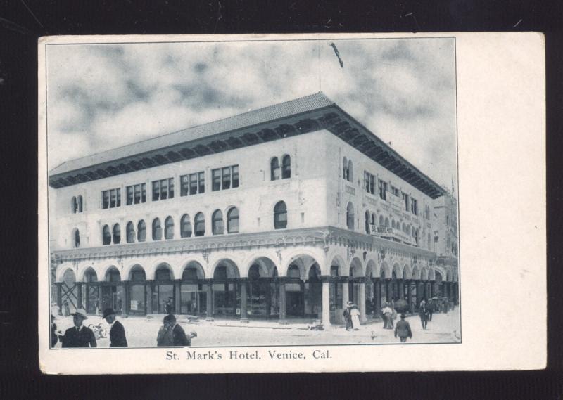 VENICE CALIFORNIA ST. MARK'S HOTEL ANTIQUE VINTAGE POSTCARD DOWNTOWN