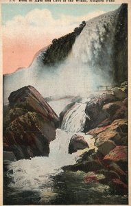 Vintage Postcard 1920s Rock of Ages and Cave of the Winds Niagara Falls New York