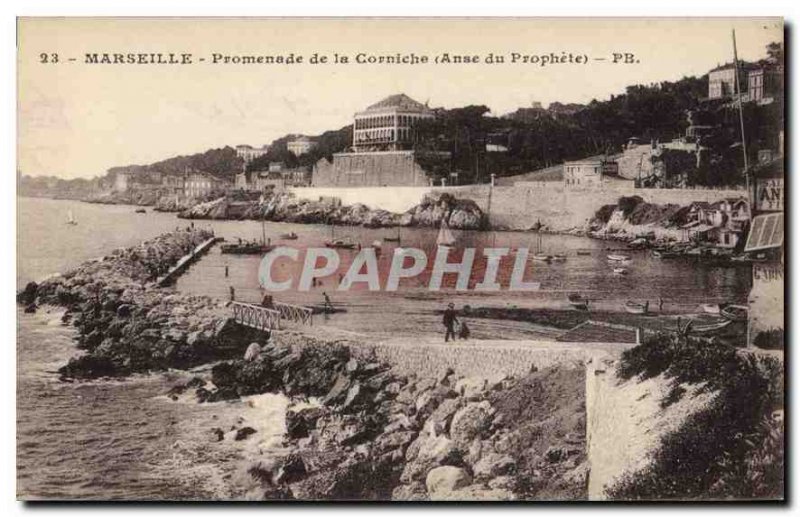 Postcard Old Marseille Promenade Anse Corniche Prophete