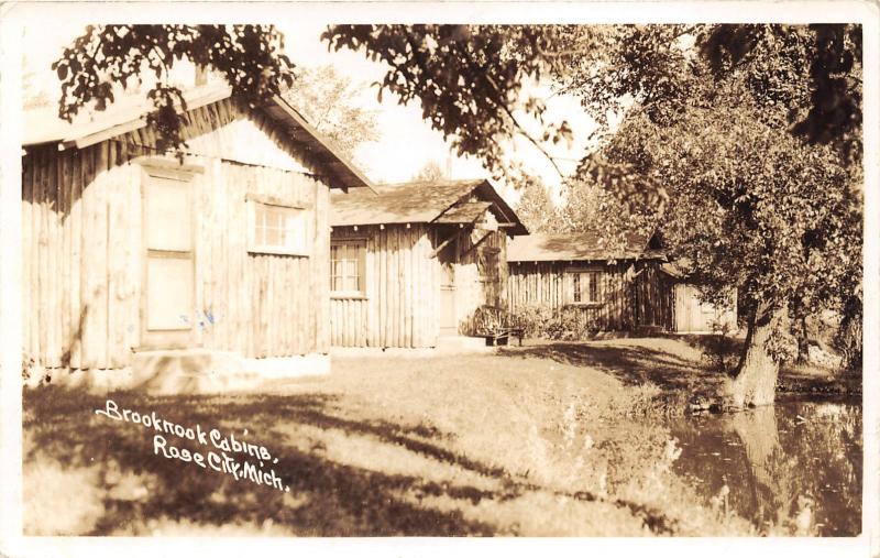 Rose City Michigan Brooknook Cabins Cabins On Water S Edge 1942