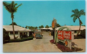 SARASOTA, FL Florida ~ Roadside GULF BEACH MOTEL COURT c1960s Postcard