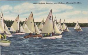Minnesota Minneapolis Sailboat Regatta On Lake Calhoun Curteich
