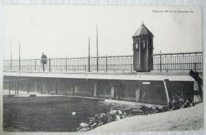 ONE LEG MAN on the BRIDGE ANTIQUE REAL PHOTO POSTCARD RPPC by ROTOGRAPH CO.