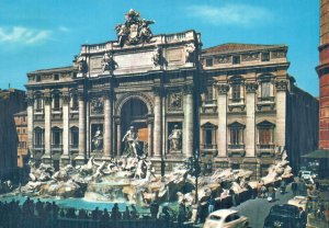 Postcard The Trevi Fountain By Architect Nicola Salvi Roma Rome, Italy