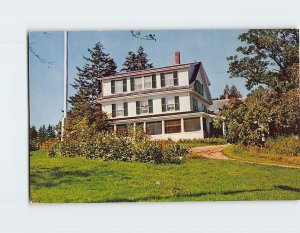 Postcard Breezemere Central Dining Room and Main House, South Brooksville, Maine