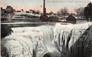 Passaic Falls in Winter Paterson, New Jersey NJ