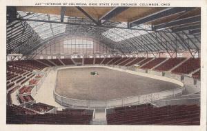 B77205  columbus ohia interior of coliseum i stade stadium scan front/back image