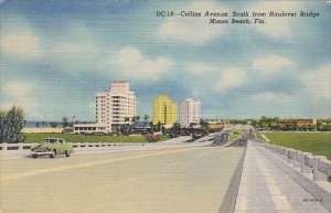 Florida Miami Beach Collins Avenue South From Haulover Bridge 1952 Curteich