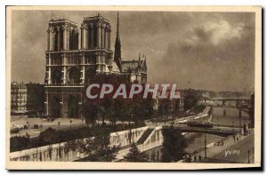 Old Postcard Paris Notre Dame de Paris General View