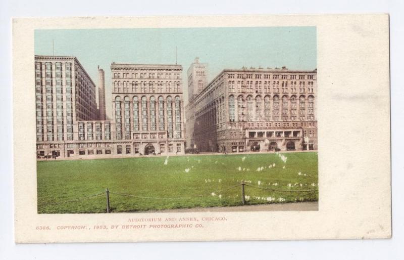 Auditorium and Annex Chicago UDB 1903 Detroit Photographic