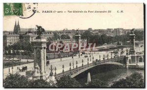 Postcard Old Paris Vue Generale Du Pont Alexandre III