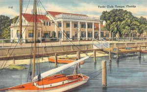 3~Postcards TAMPA Florida FL ~SKYLINE & YACHT CLUB & MUNICIPAL HOSPITAL ca1940's 