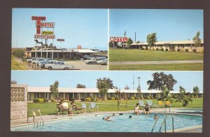 TULARE CALIFORNIA INN MOTEL PERRY'S COFFEE SHOP OLD CARS POOL POSTCARD