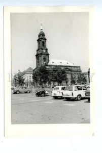 167761 Germany DRESDEN Church of Cross old REAL PHOTO on Mat