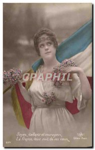 Old Postcard Fantaisie Flag