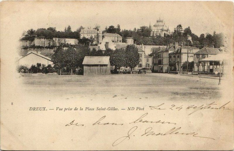 CPA DREUX-Vue prise de la Place St-Gilles (42966)