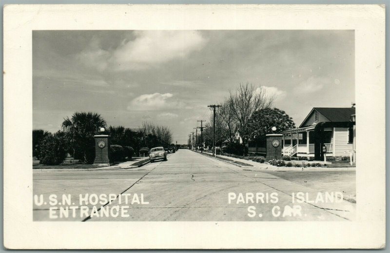 PARRIS ISLAND SC USN HOSPITAL VINTAGE REAL PHOTO POSTCARD RPPC