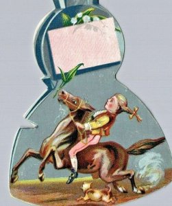 Victorian Trade George Washington Plug Tobacco Bell Shape Girl Horse Puppy
