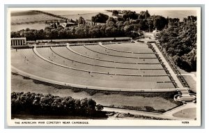 Postcard The American War Cemetery Near Cambridge Vtg. Standard View RPPC