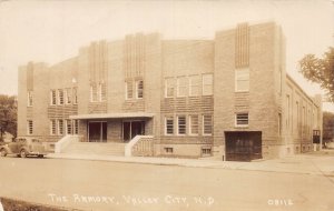J81/ Valley City North Dakota RPPC Postcard c1930s The Armory Building 475
