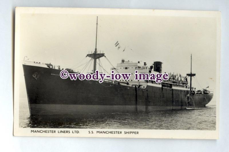 pf0139 - Manchester Liners Cargo Ship - Manchester Shipper built 1943 - postcard