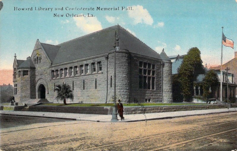 Civil War, c.'07, Confederate Mem. Hall, Howard Library,New Orleans,Old Postcard