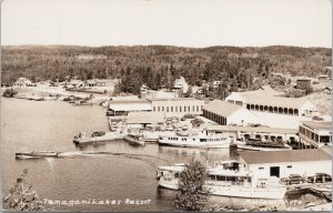 Temagami Lakes Resort Ontario ON Boats 1950s Macleod RPPC Postcard E87