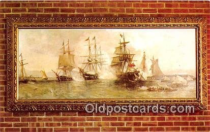 Battle of Plattsburgh JO Davidson Oil Painting Patriotic Unused 