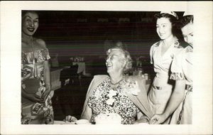 Honolulu HI Moana Under the Banyon Tree Interior Farewell Party RPPC Postcard