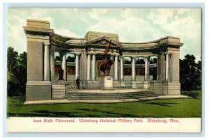 c1905 Iowa State Monument Vicksburg Mississippi MS Military Park Postcard 