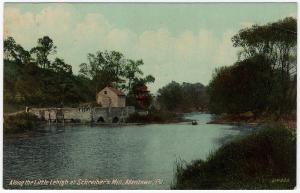 1907-1915 Allentown PA Along the Little Lehigh at Schreiber's Mill DB Postcard