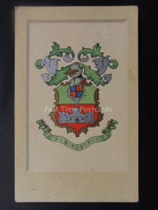 Berkshire WINDSOR Heraldic Coat of Arms c1908 by C.W. Faulkner & Co