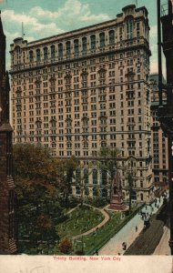 Vintage Postcard 1908 Trinity Building New York City The American News Company