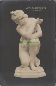 Art Postcard - Statues - Venus Accroupie, Rome, Italy RS25630