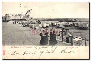 Old Postcard Boulogne Sur Mer Casino and Promenade