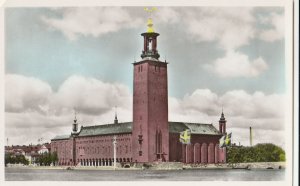 VINTAGE POSTCARD OLD CITY HALL STOCKHOLM SWEDEN HAND COLORED EARLY 1900s