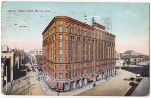 HP082221 Brown Palace Hotel Vintage Denver CO Postcard 1913