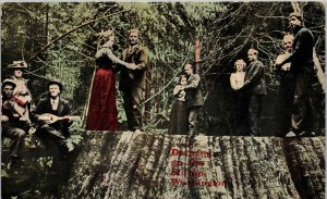 Washington - Dancing couples on a tree stump - Musicians playing - in 1913