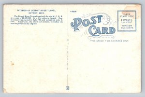 Detroit River Tunnel  Michigan   Postcard