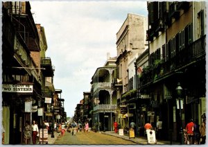 Royal Street New Orleans Louisiana LA Creole Architecture Street View Postcard